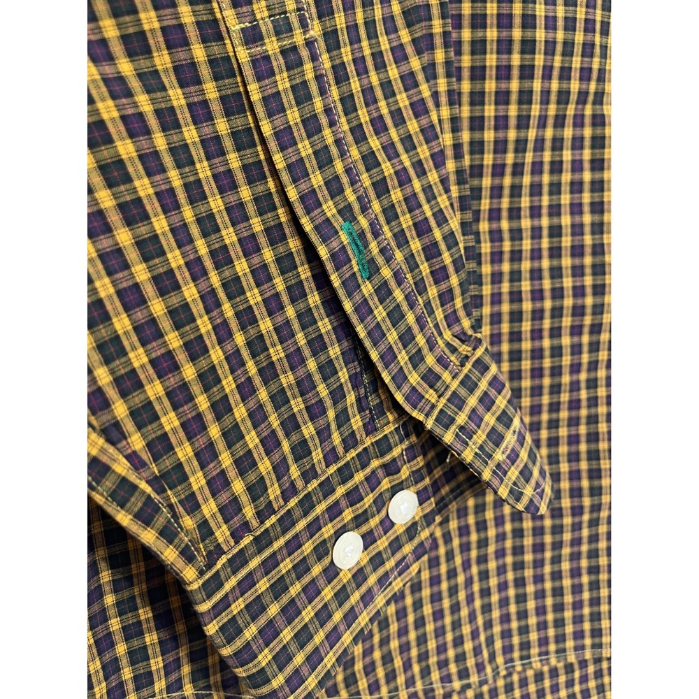 Vintage Tommy Hilfiger Plaid Button Up Shirt Crest Collegiate Mens Medium - Picture 5 of 12